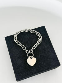 Stainless Steel Blank Heart Bracelet/Anklet