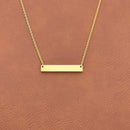 Horizontal Stainless steel Engravable Necklace