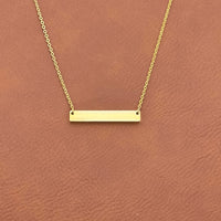 Horizontal Stainless steel Engravable Necklace