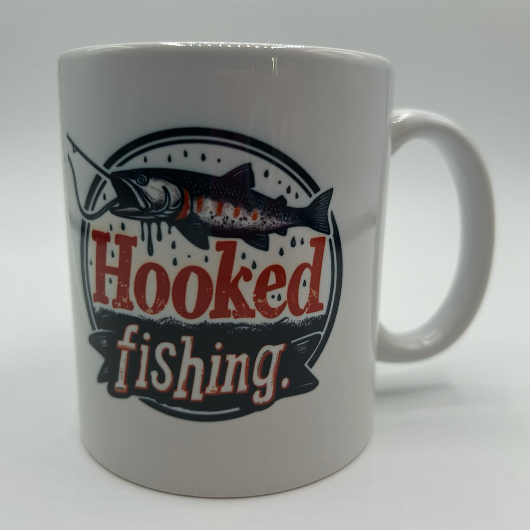 11 oz mug Hooked Fishing