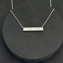 Horizontal Stainless steel Engravable Necklace