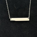 Horizontal Stainless steel Engravable Necklace